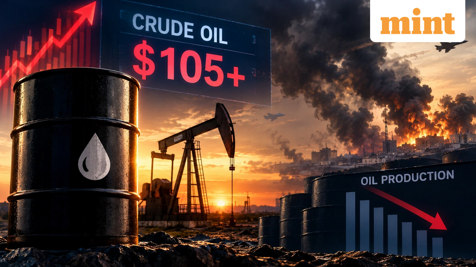 Brent crude tops $105 a barrel as tanker attacks intensify in Middle East; Saudi output cut fuels concerns