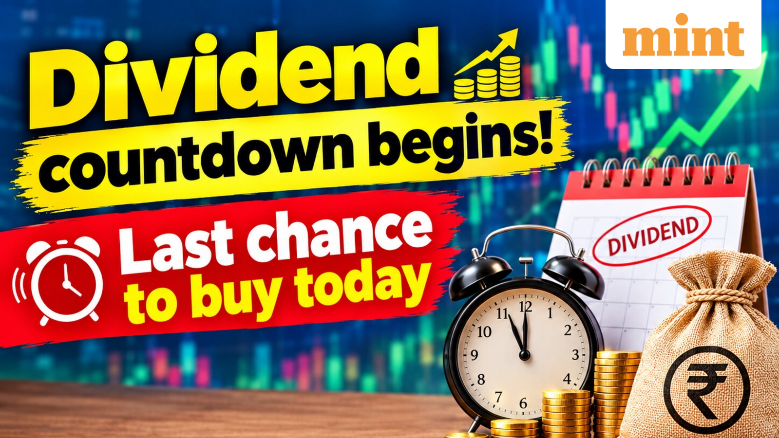 Dividend countdown begins! Last chance to buy today GMDC, Titagarh Rail, AGI Infra, others ahead of record date