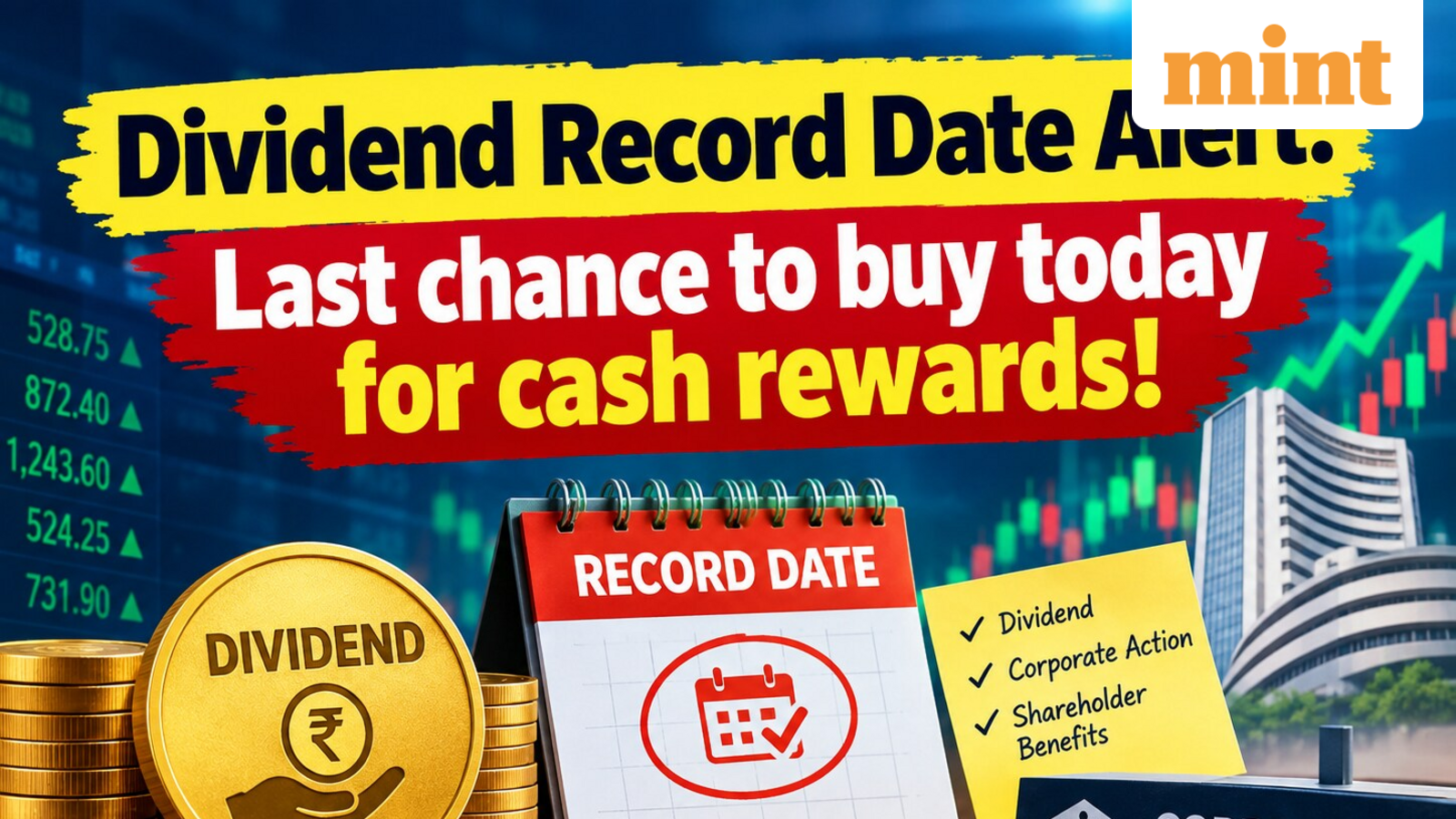 Dividend record date alert: Last chance to buy today for cash reward; Hindustan Copper, Bajaj Steel, VST Tillers, others