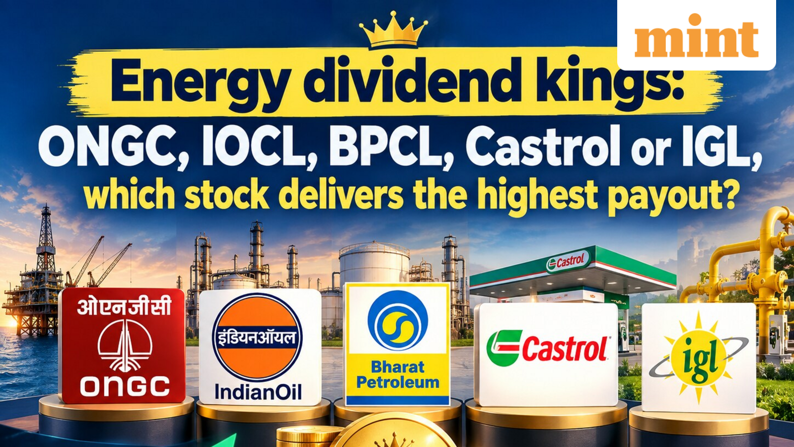 Energy dividend kings: ONGC, IOCL, BPCL, Castrol or IGL, which stock delivers the highest payout? Comparison