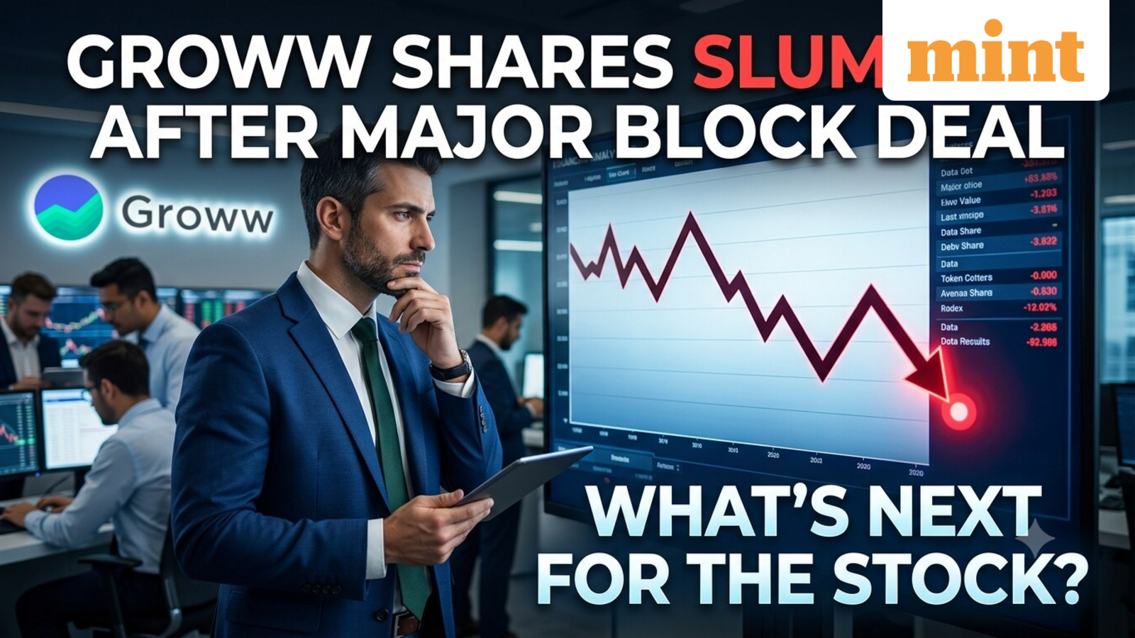 Groww shares slump 4% after major block deal; what’s next for the stock?
