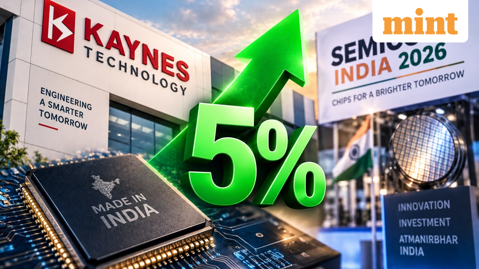 Kaynes Technology share price gains 5% amid SEMICON India 2026 buzz: Check stock performance | Stock Market News