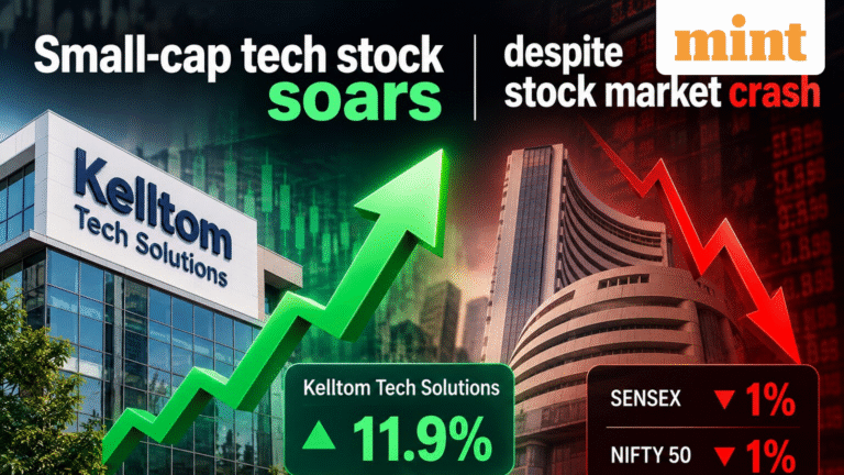 Small-cap tech stock under  ₹50 jumps despite weak trends in the Indian stock market