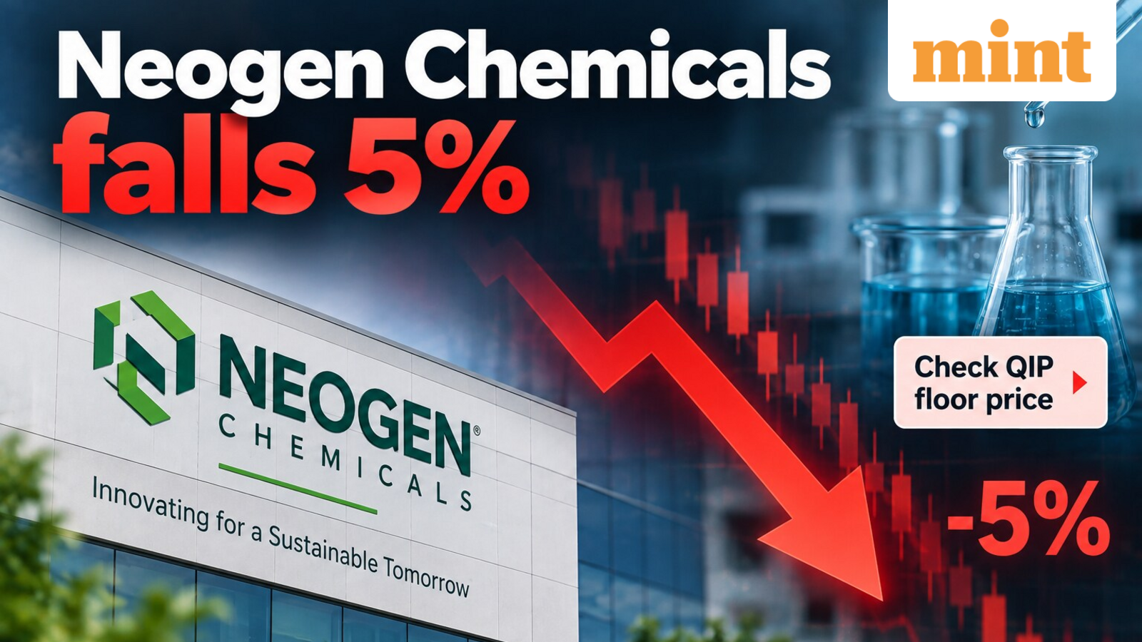 Neogen Chemicals share price falls 5% after board sets QIP floor price | Check dates and details