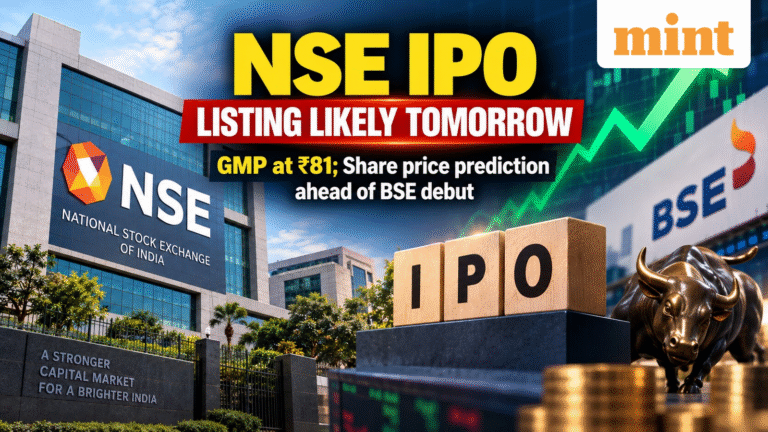 NSE IPO listing likely tomorrow: GMP at  ₹81; Share price prediction ahead of BSE debut