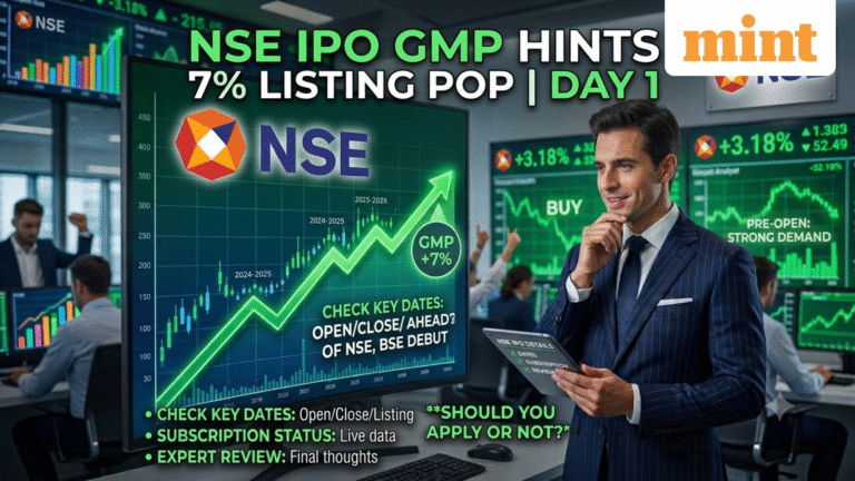 NSE IPO GMP hints 7% listing pop on Day 1: Issue booked 34% so far. Should you apply or not?