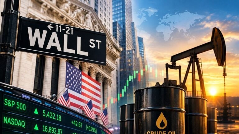 Wall Street slumps as Brent crude climbs above $105, wholesale inflation rises