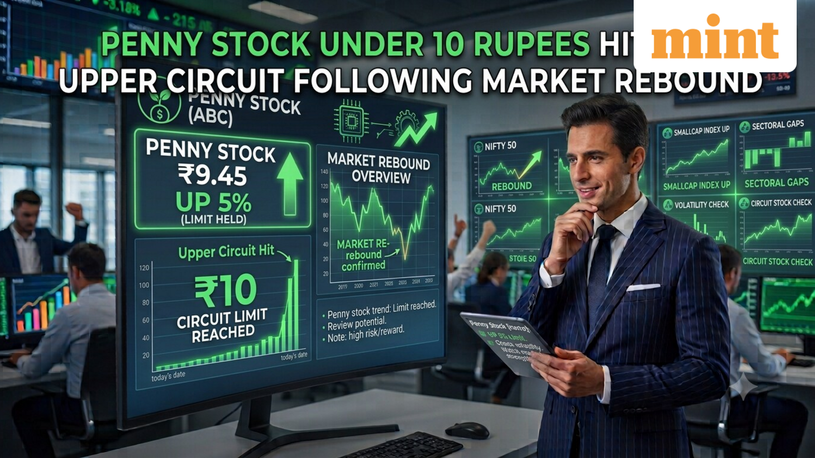 Penny stock under 10 rupees hits 5% upper circuit following Indian stock market rebound