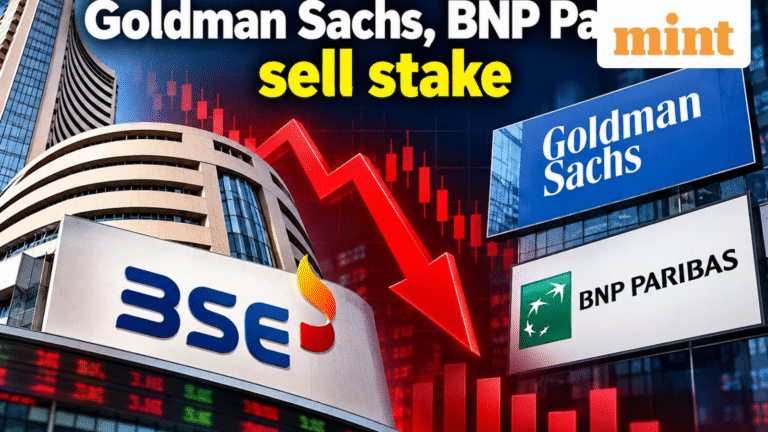 BSE share price dips 3% as Goldman Sachs, BNP Paribas sell 1.7% stake worth  ₹2186 crore | Stock Market News