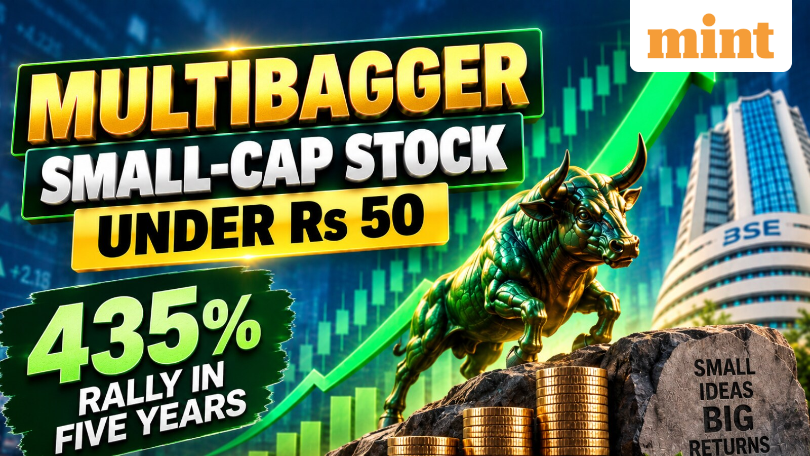 435% rally in five years | Multibagger small-cap stock under  ₹50 jumps 7.5%