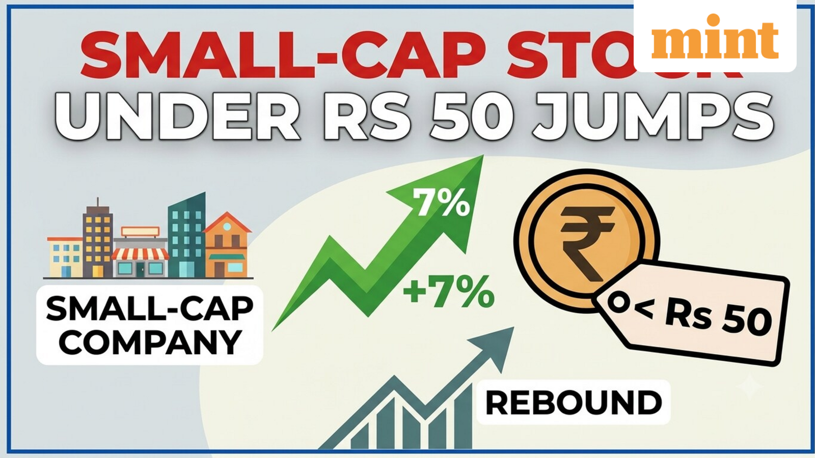 Small-cap stock under  ₹50 jumps over 7% following stock market rebound