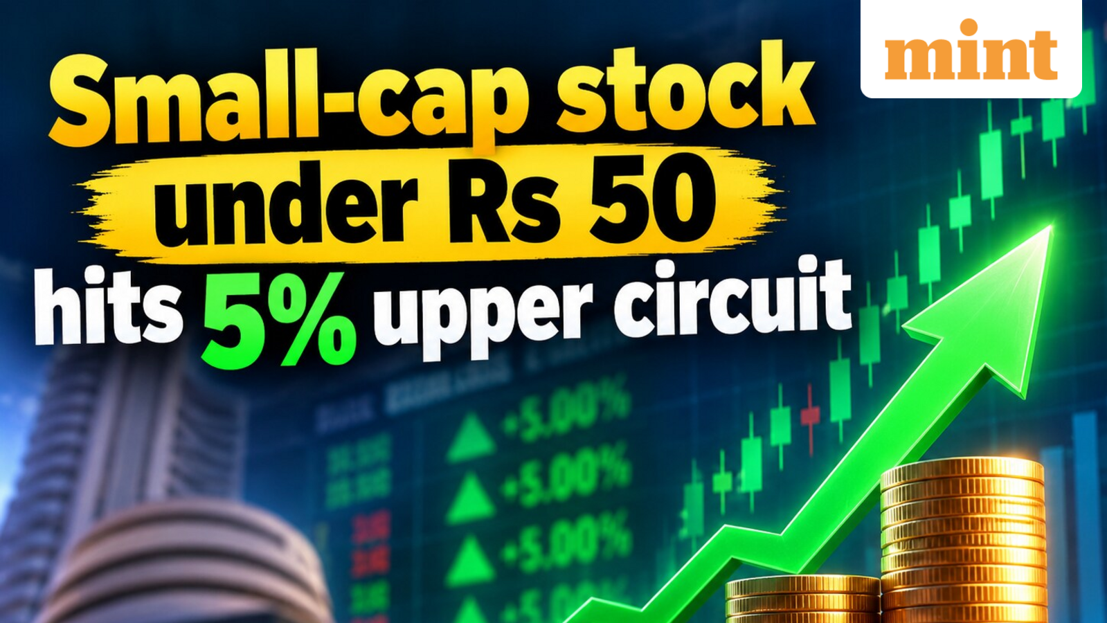 Unmoved by stock market crash! Small-cap stock under  ₹50 hits 5% upper circuit after this MoU worth  ₹300 crore