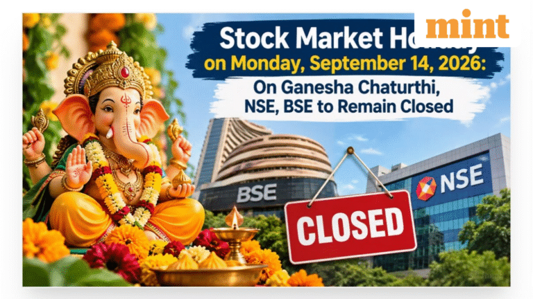 Indian stock markets are closed today: NSE, BSE trading holiday on Ganesh Chaturthi 14 Sept Monday