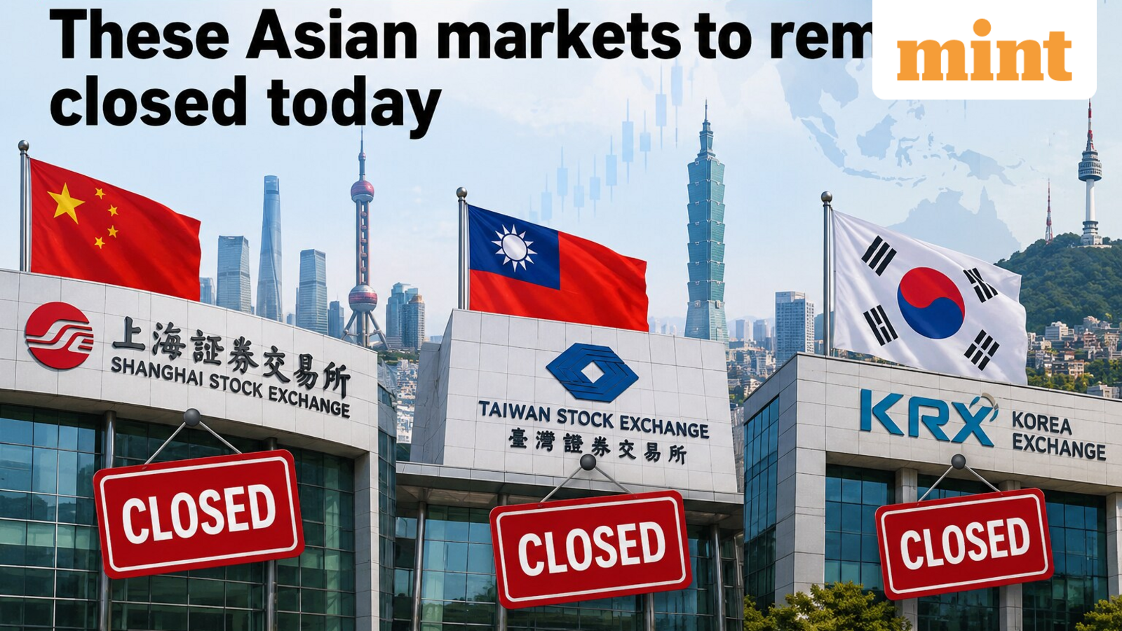 Stock market holidays: Taiwan to Shanghai Stock Exchange — These Asian markets to remain closed today