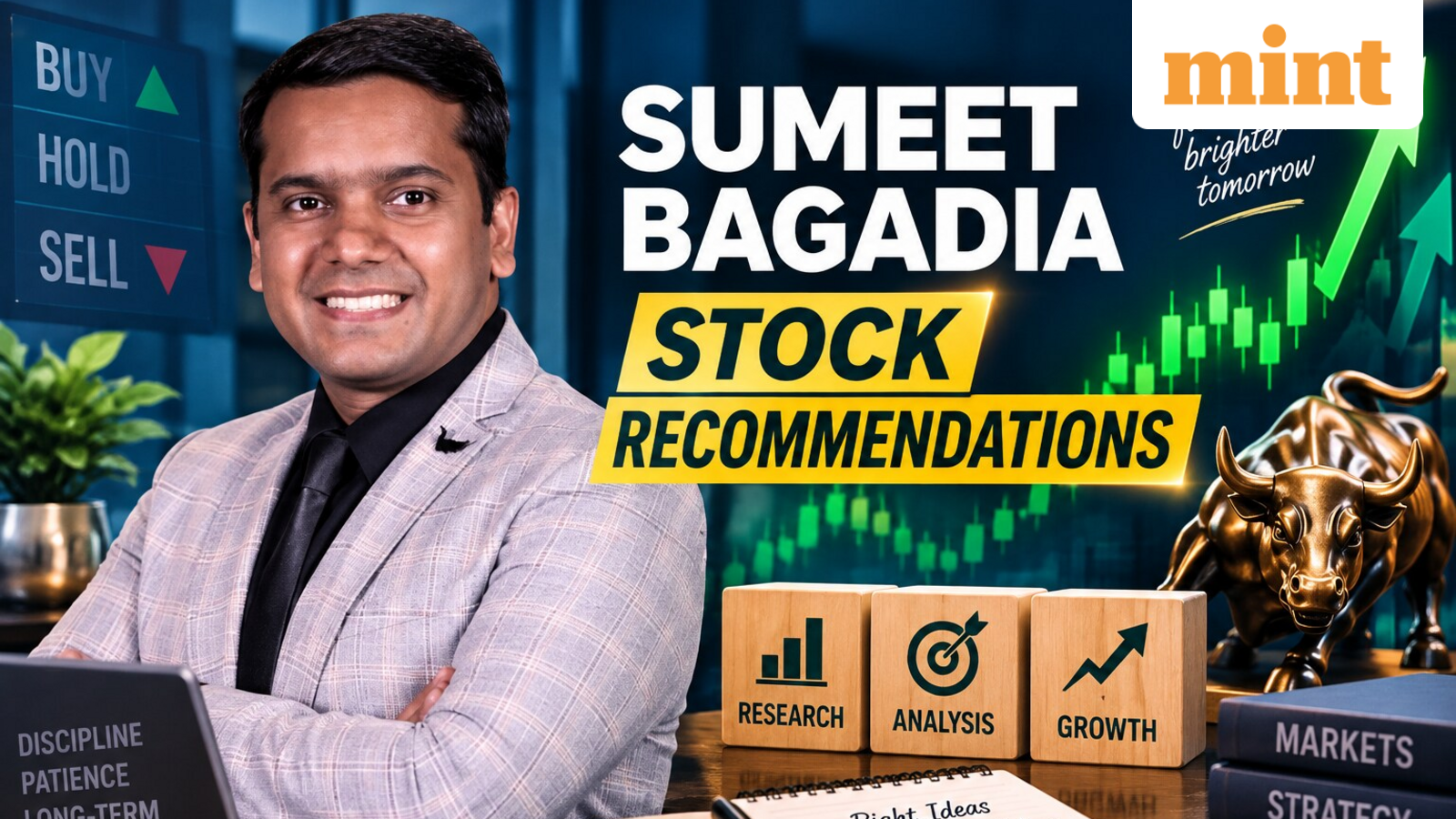 Top stocks to buy on Monday: Sumeet Bagadia recommends 3 stocks | HDFC Bank, Adani Ports, JSW Steel - targets, stop-loss