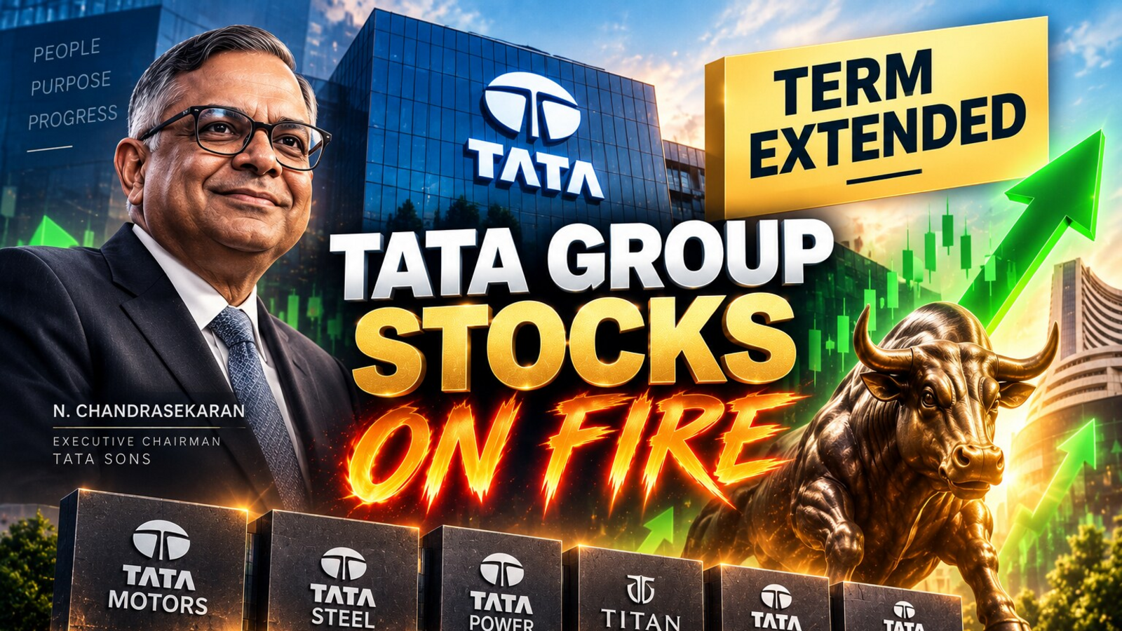 Tata Group stocks on fire after N Chandrasekharan 5-yr term - Tata Chemicals, TIC, Tata Motors PV, Tata Teleservices