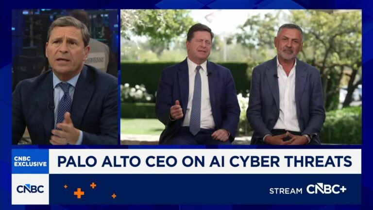 Watch CNBC's full interview with White House AI czar Jay Clayton and Palo Alto CEO Nikesh Arora