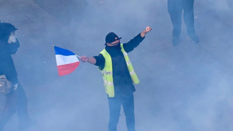 French protesters take to streets over rising prices and social strain