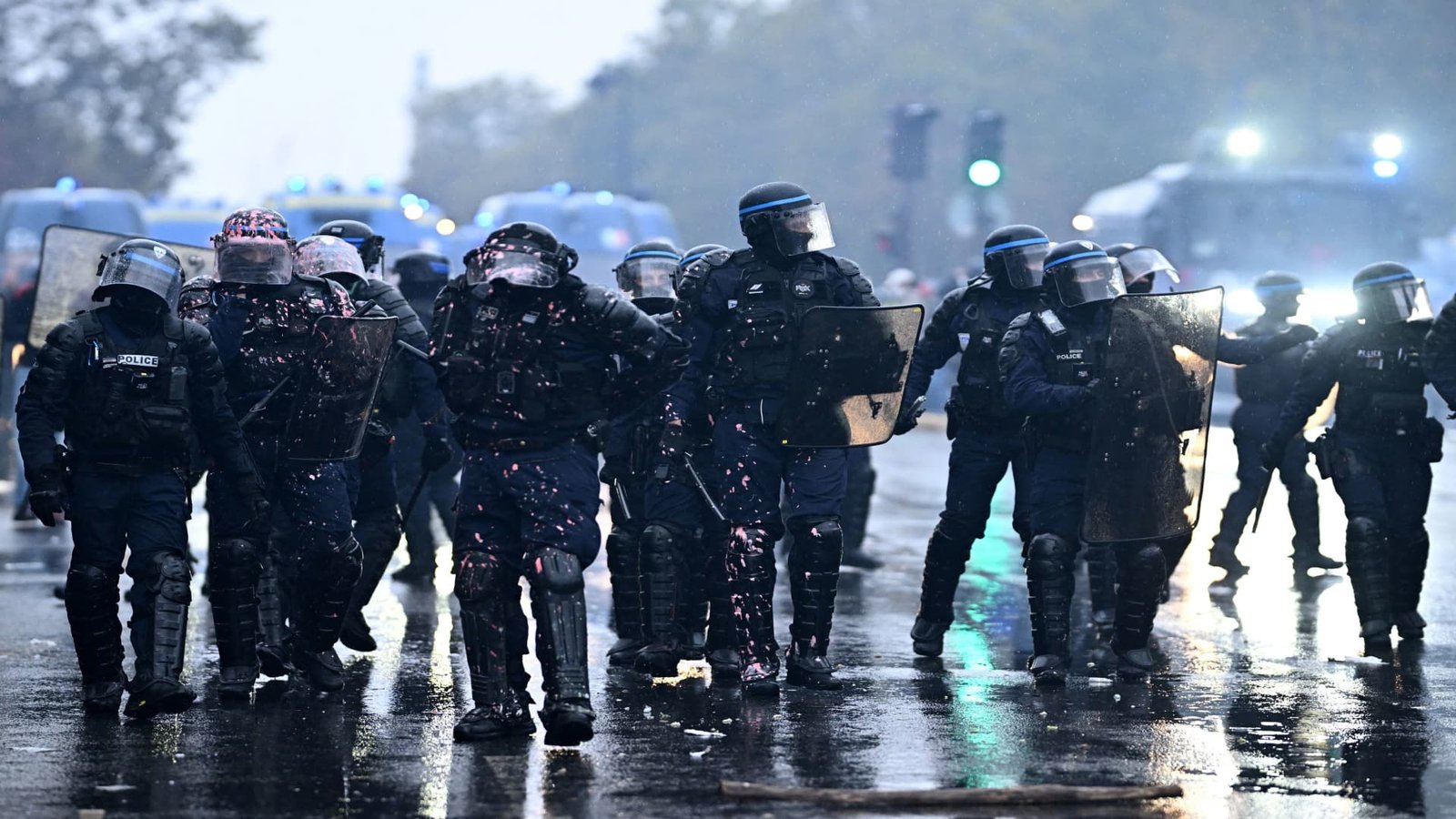 Violence flares in Paris after massive, largely peaceful protests across France