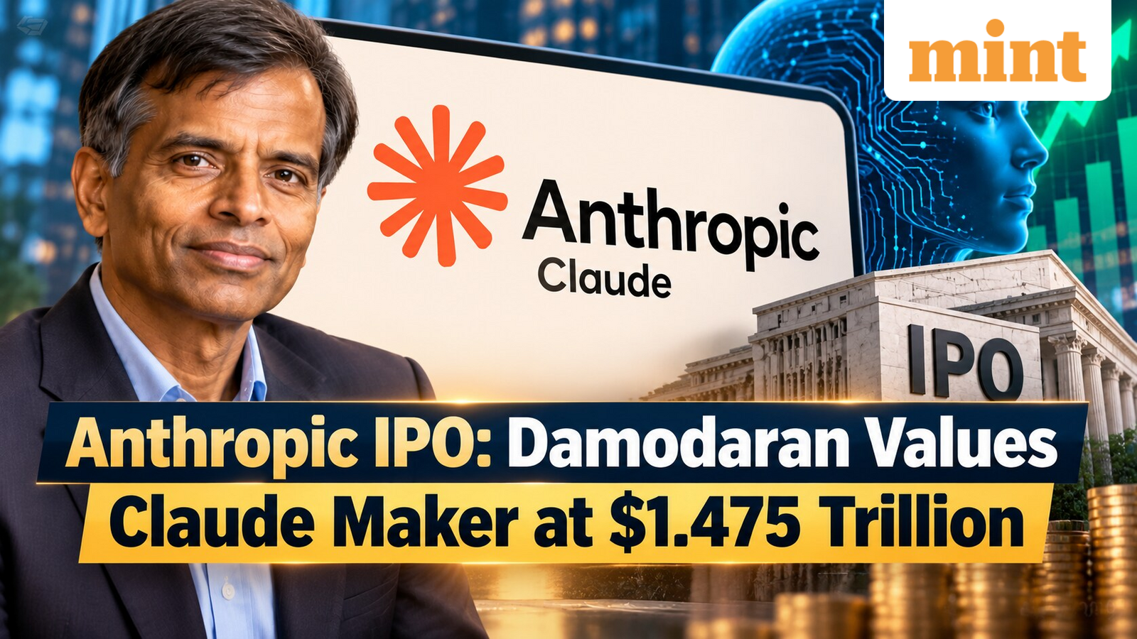 Anthropic IPO mega valuation: Top finance mind Aswath Damodaran estimates Claude maker's worth at $1.475 trn