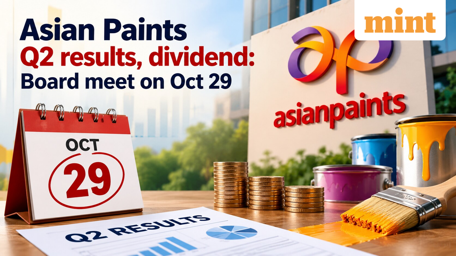 Asian Paints Q2 results, dividend 2026: Board meet on Oct 29 for quarterly earnings; check record date, payout history