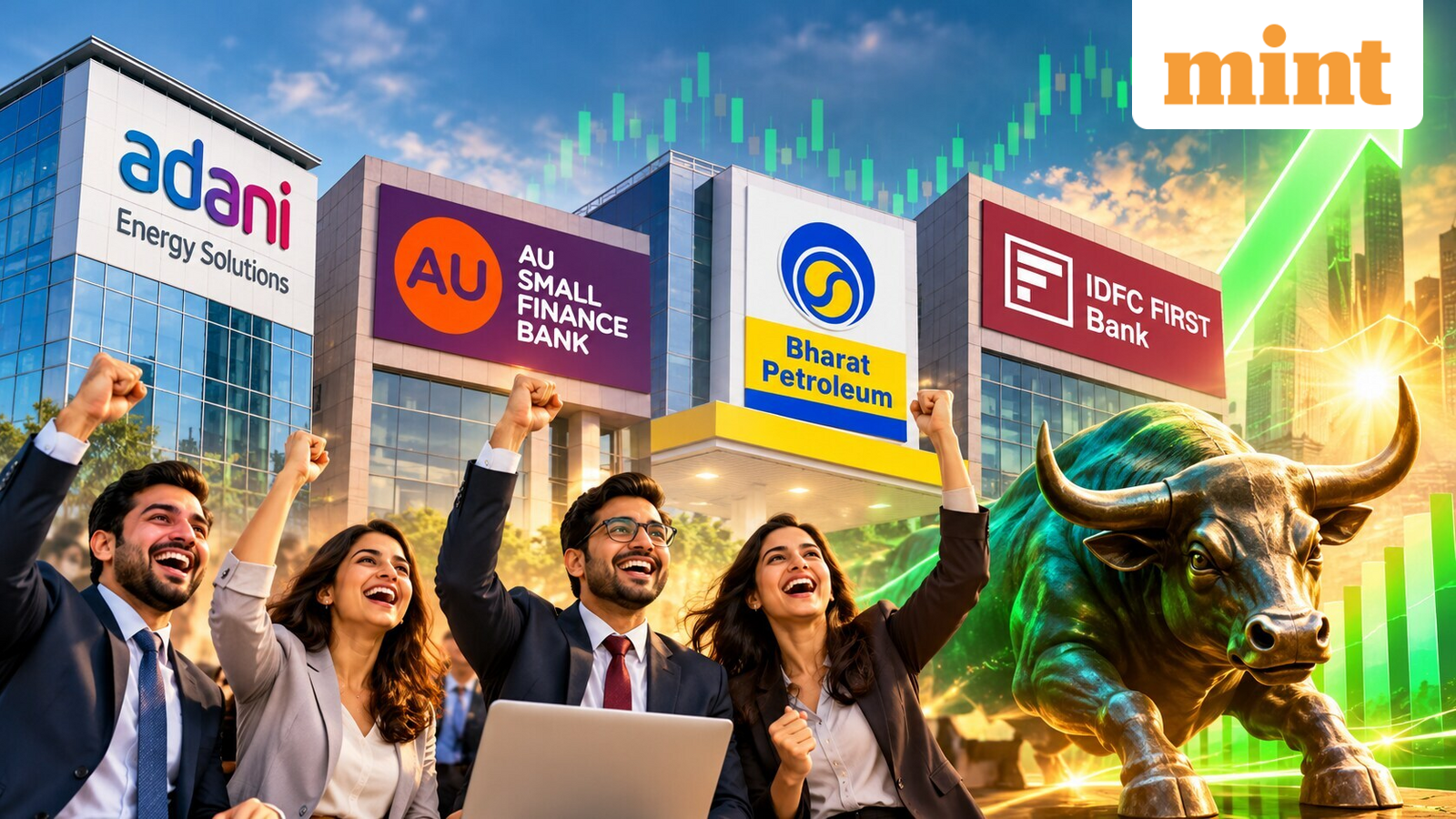 Top stocks to buy: Adani Energy, AU Small Finance Bank, BPCL, IDFC First Bank — Jefferies sees up to 62% upside | Target