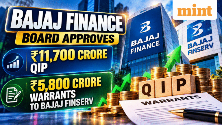 Down 10% in a month; Bajaj Finance approves  ₹11,700 cr QIP,  ₹5,800 cr warrants to Bajaj Finserv - Share value impact
