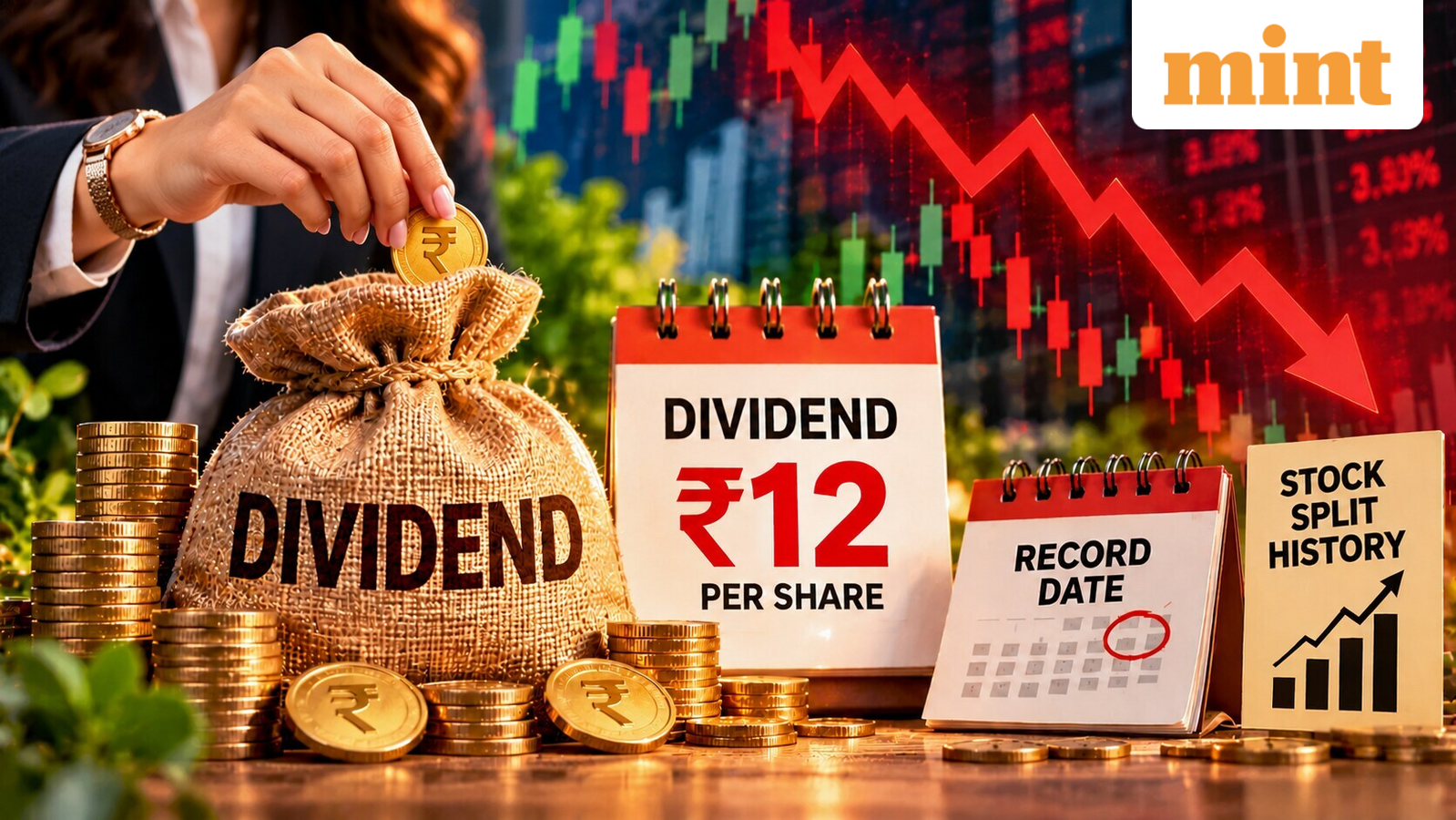 Dividend stock down 4% today; declares  ₹12 per share dividend, record date fixed | Check yield, stock split history