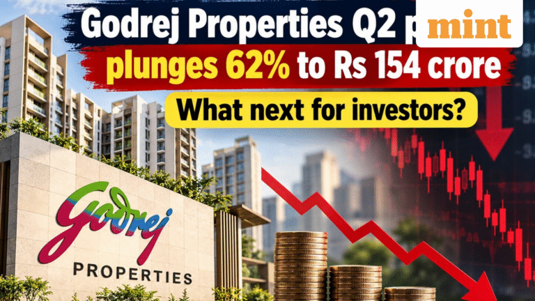 Godrej Properties Q2 profit plunges 62% to  ₹154 crore, real estate stock down 6.5% in 1 week - What next for investors