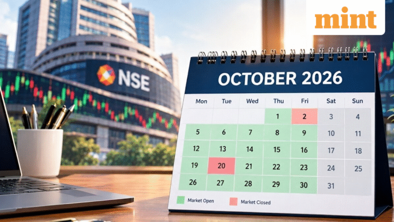 Stock market holidays in October 2026 from NSE calendar - Open and closed days full list other than Saturdays, Sundays | Stock Market News