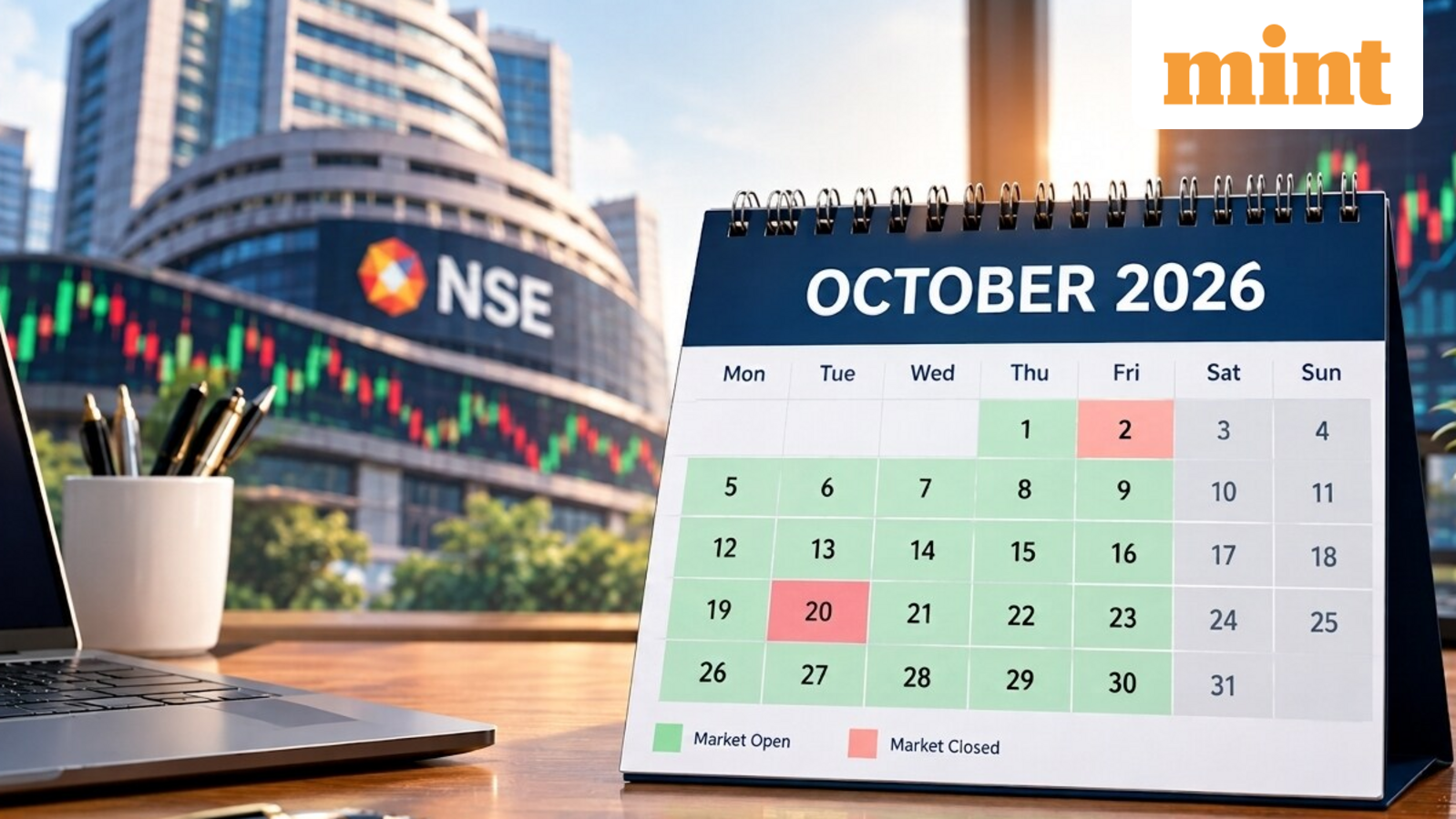 Stock market holidays in October 2026 from NSE calendar - Open and closed days full list other than Saturdays, Sundays | Stock Market News