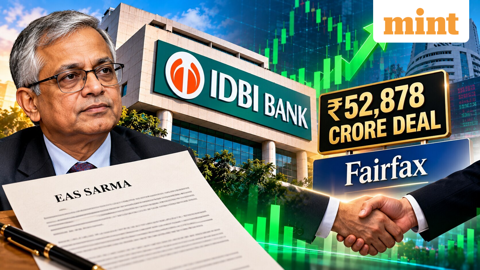 EAS Sarma IDBI disinvestment letter: What he wrote? IDBI Bank shares in focus after massive  ₹52,878 crore Fairfax deal