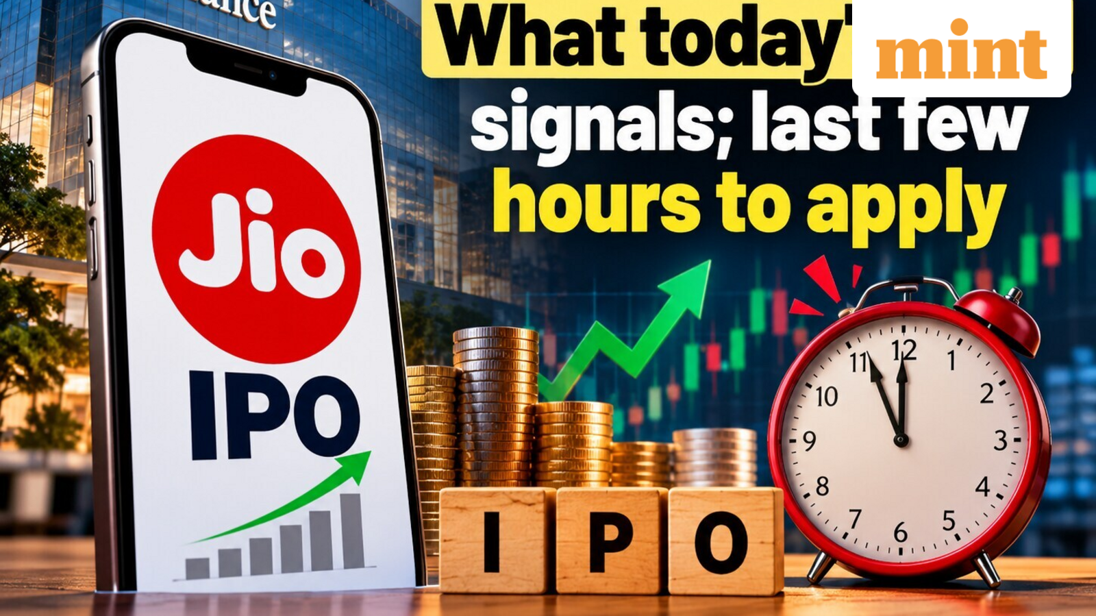 Reliance Jio IPO: What today's GMP signals; last few hours to apply; latest grey market premium and subscription status