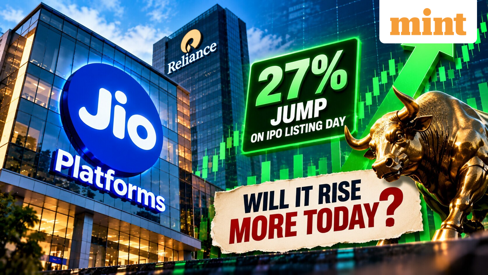 Jio Platforms shares: After 27% jump on IPO listing day, will Reliance group stock rise more today?