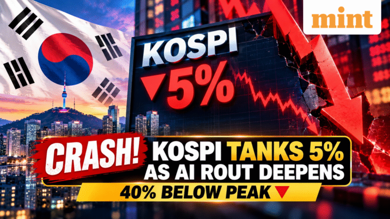 Crash! KOSPI in free fall? South Korea stock market down another 5%, tanks 40% from record high- What’s driving AI rout?
