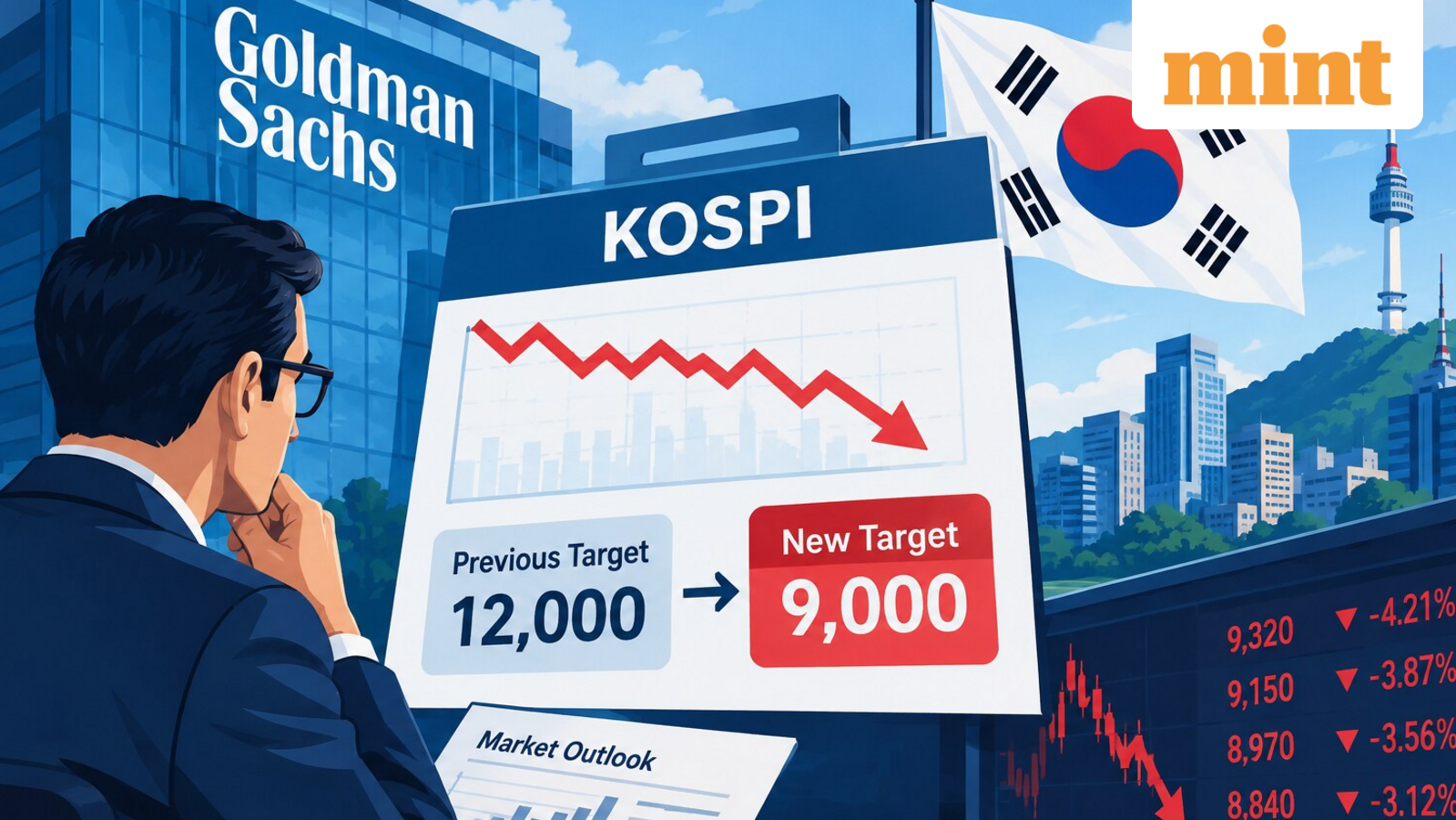 Goldman Sachs Kospi target cut: Why South Korea market experts lowered target to 9,000 from 12,000 - Explained