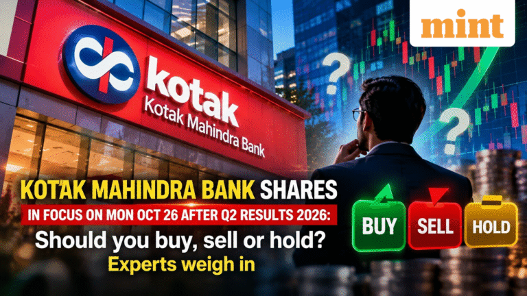 Kotak Mahindra Bank shares in focus on Mon Oct 26 after Q2 results 2026: Should you buy, sell or hold? Experts weigh in
