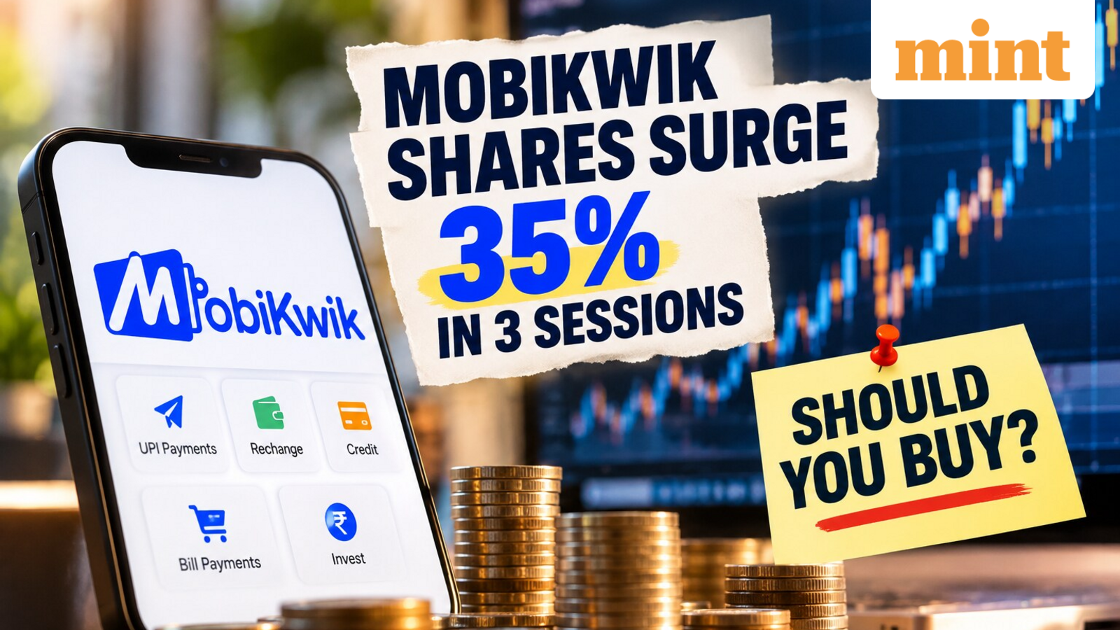 One MobiKwik Systems shares surge 35% in 3 sessions, up 10% today: Should you buy after recent rally? Experts decode