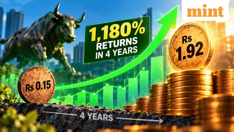 Multibagger penny stock under  ₹10 delivers 1,180% returns in 4 years |  ₹1 lakh turns to  ₹12.8 lakh