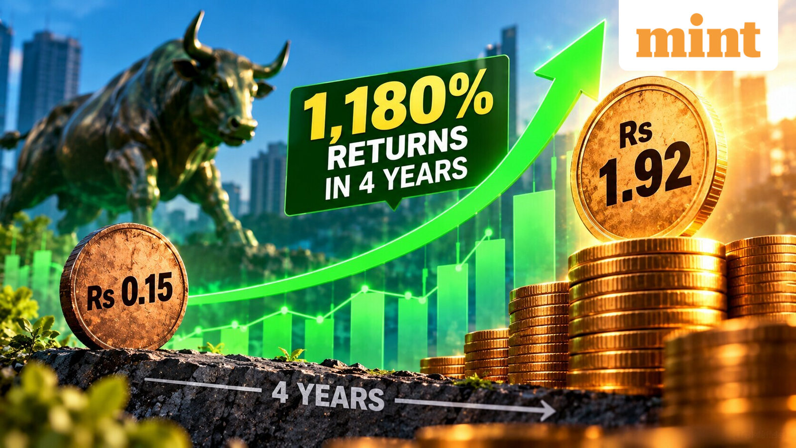 Multibagger penny stock under  ₹10 delivers 1,180% returns in 4 years |  ₹1 lakh turns to  ₹12.8 lakh