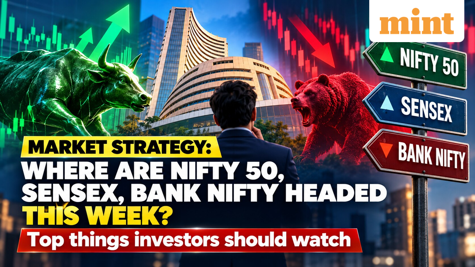 Market strategy: Where are Nifty 50, Sensex, Bank Nifty headed this week? Top things investors should watch?