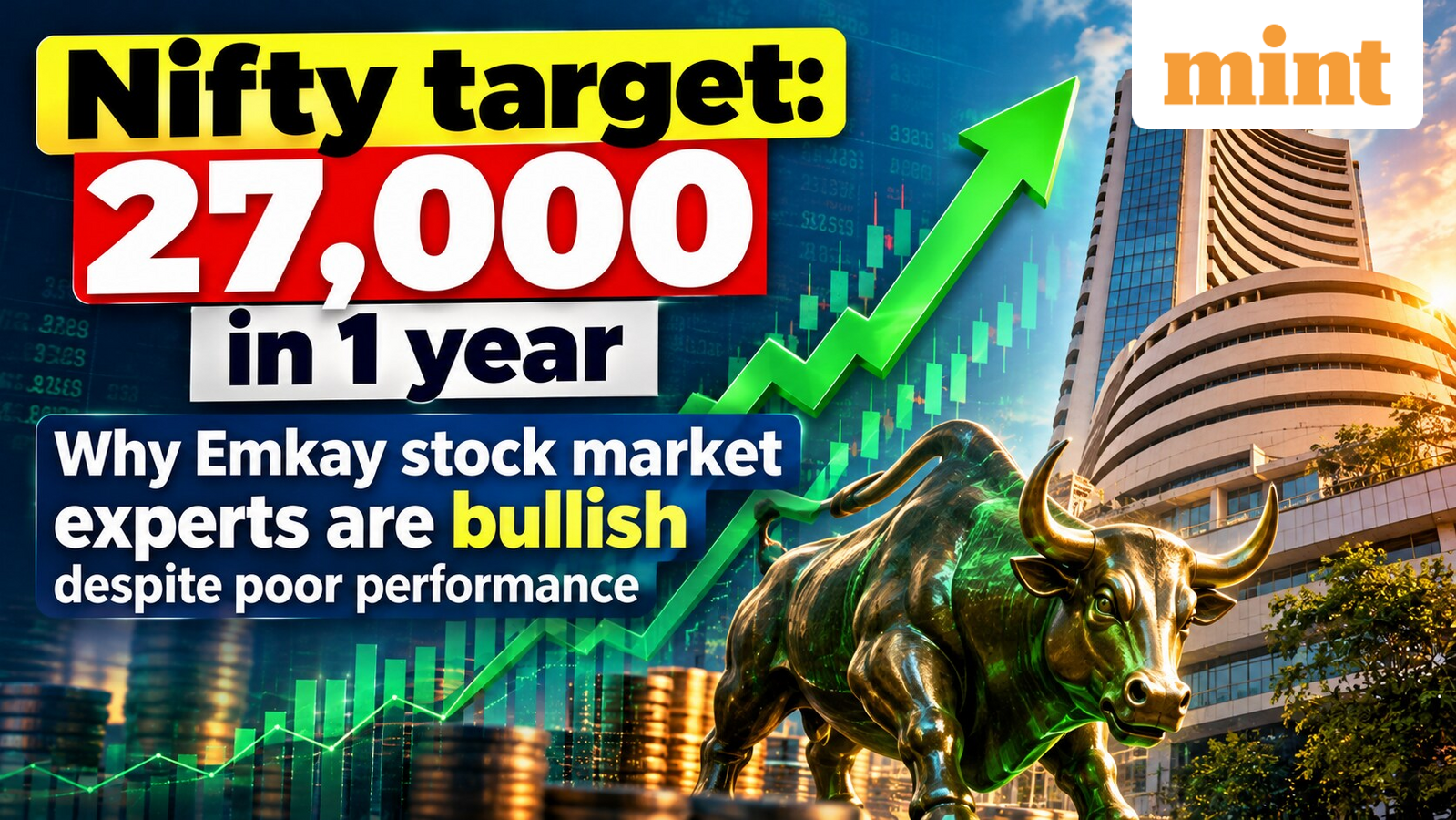 Nifty target: 27,000 in 1-year - Why Emkay stock market experts are bullish despite poor performance