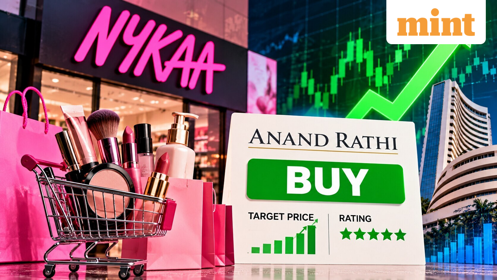 Nykaa shares: Anand Rathi initiates coverage on e-commerce stock with 'buy' rating | Check target price, rating