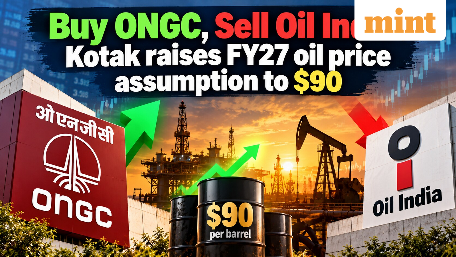 Buy ONGC, Sell Oil India| Kotak raises FY27 oil price assumption to $90