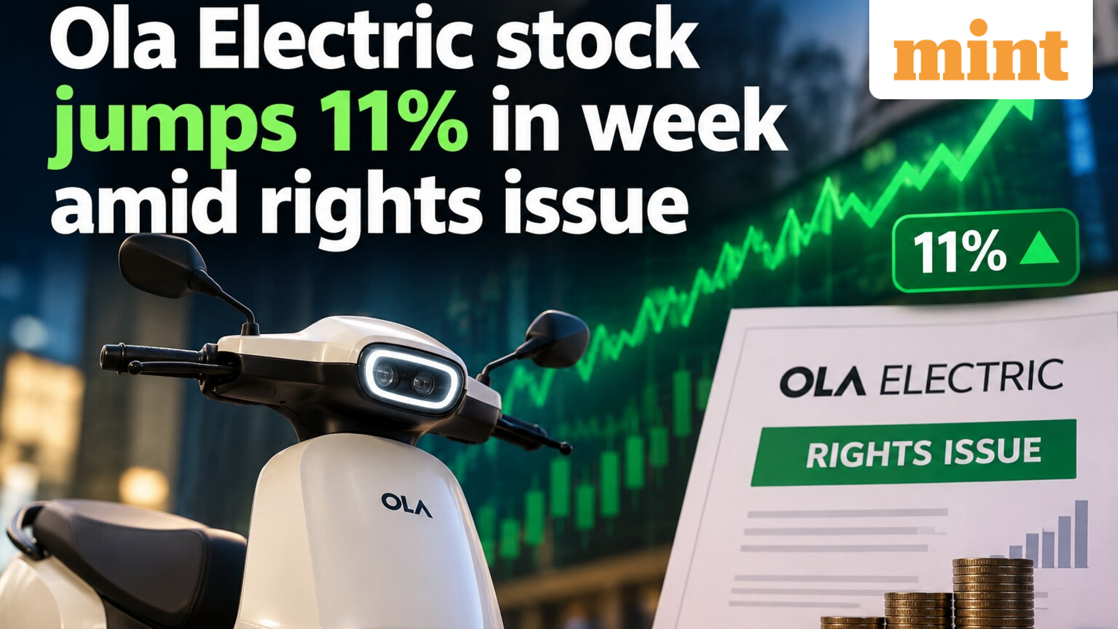 Ola Electric stock jumps 11% in week; rights issue fully subscribed ahead of closing date - Check key details