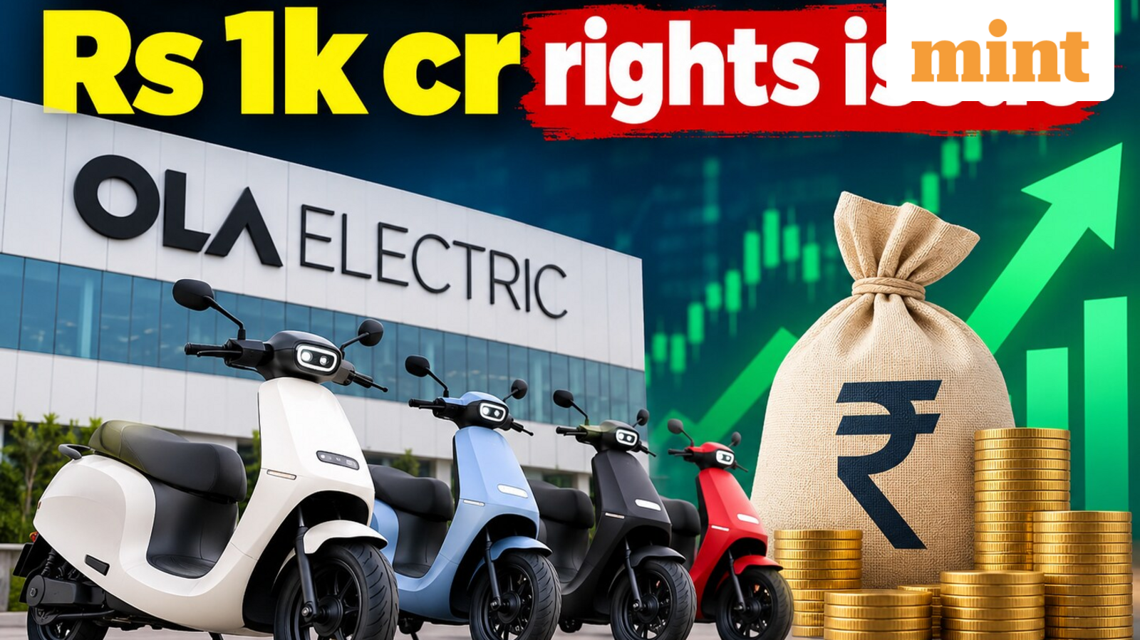 Ola Electric  ₹1k cr rights issue: Check dates, per share price, face value, premium, record date, ratio - Details