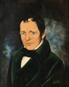 Painted portrait of Christopher Bechtler Sr. founder of the Bechtler private mint in Rutherfordton North Carolina.