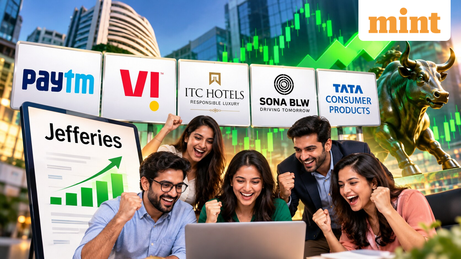 Paytm, Vodafone Idea, ITC Hotels, Sona BLW to Tata Consumer shares: Jefferies sees up to 41% upside | Target, rationale