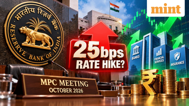 RBI MPC meeting Oct 2026: Why TCS, HDFC Bank, ICICI Lombard, Coal India shares may gain if 25 bps rate hike is announced