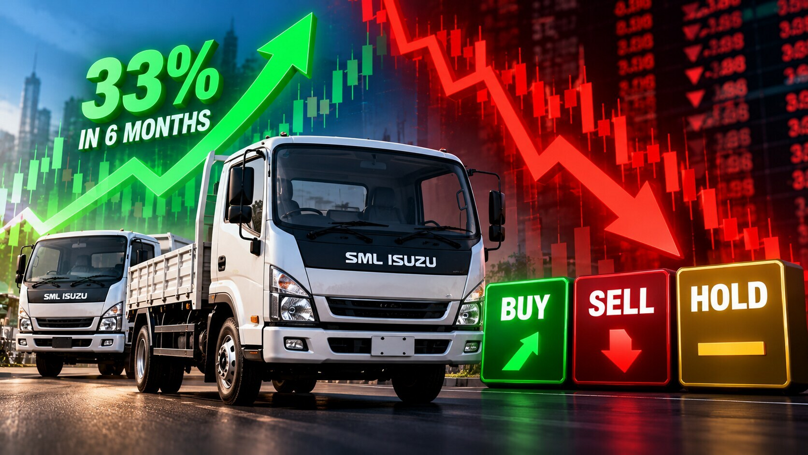 SML Isuzu shares: SML Mahindra shares tank for 3rd session in row after 33% gain in 6 months | Buy, sell or hold?